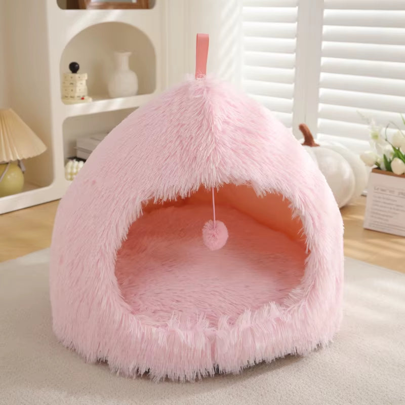 Dog Pad Bed Sweet Soft Warm Pet Basket Cozy Kitten Lounger Cushion Pet House Tent Small Dog Sleeping Bed Mat Foldable Washable