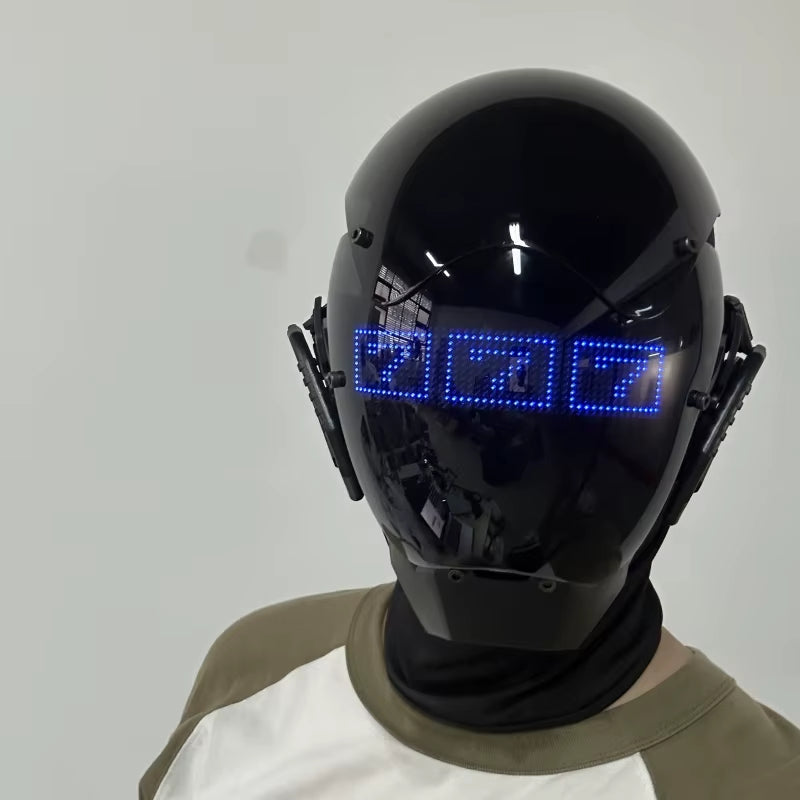 Cyberpunk Mask Adult Role Play Technology Sense Diy Text Led Light