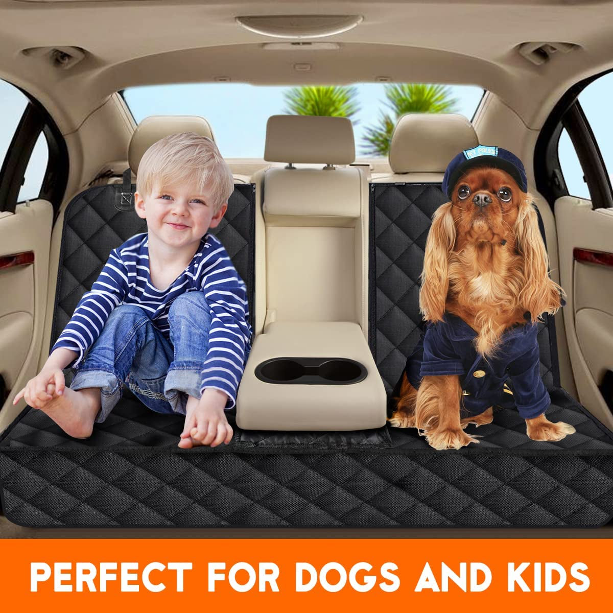 comfortable pet dog seat cover, waterproof-black