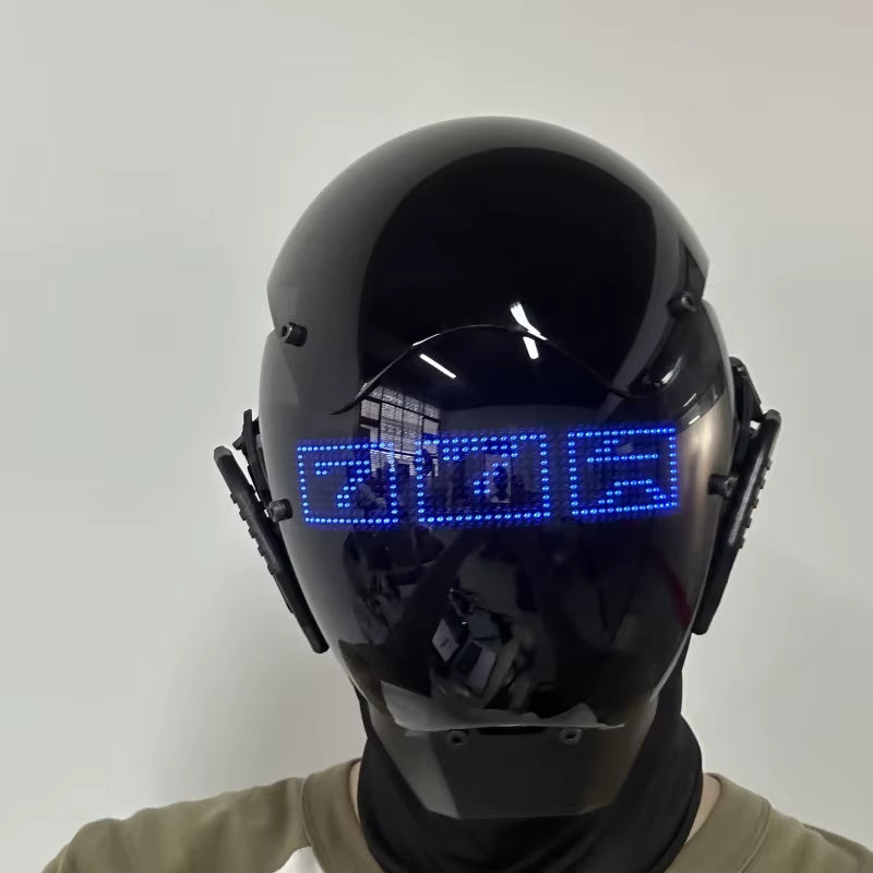 Cyberpunk Mask Adult Role Play Technology Sense Diy Text Led Light