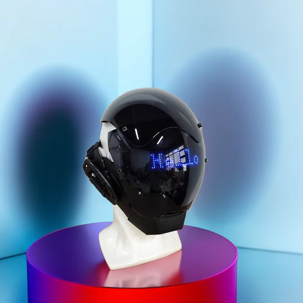 Cyberpunk Mask Adult Role Play Technology Sense Diy Text Led Light