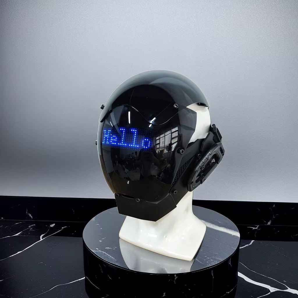 Cyberpunk Mask Adult Role Play Technology Sense Diy Text Led Light