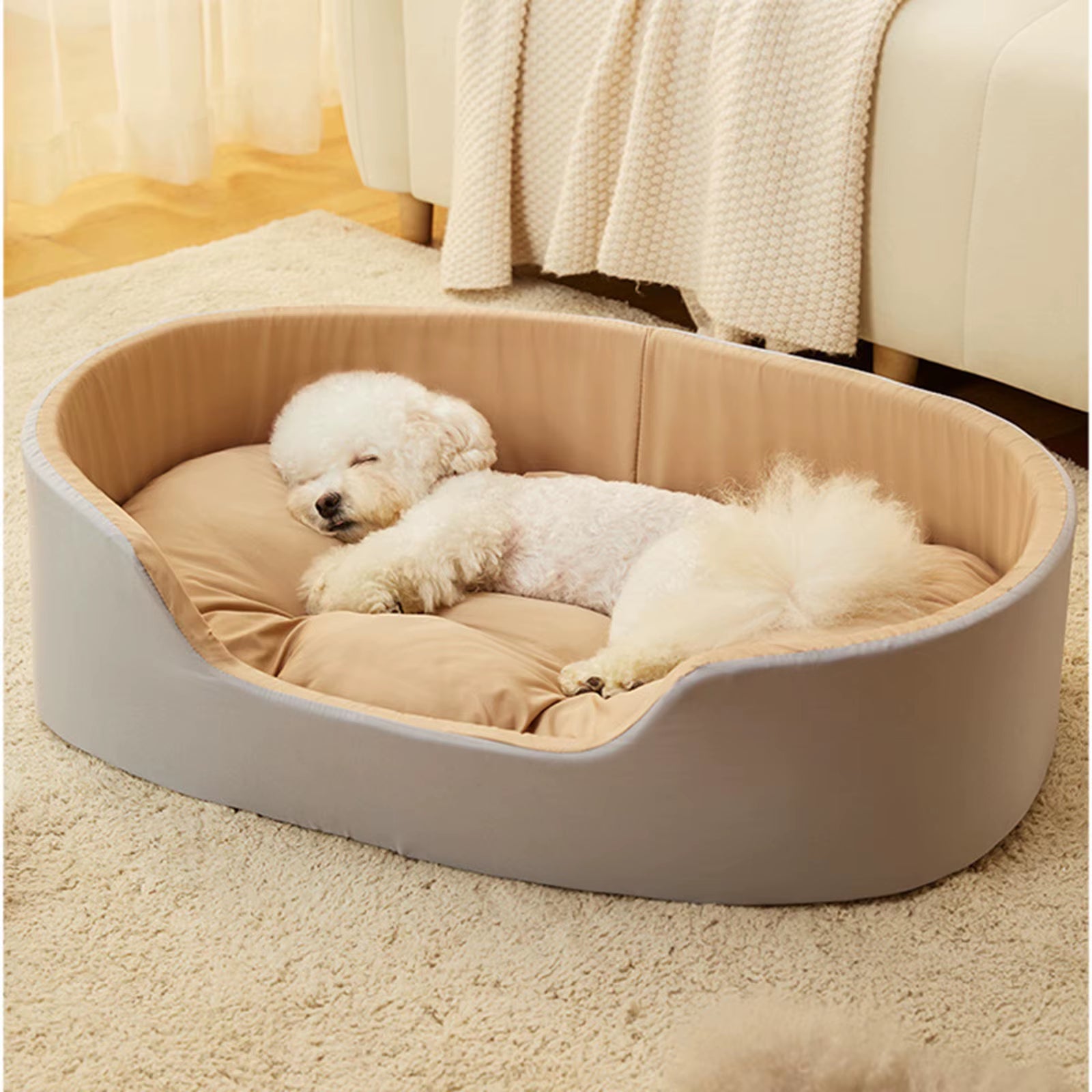 comfortable pet bed, non-slip bottom, washable