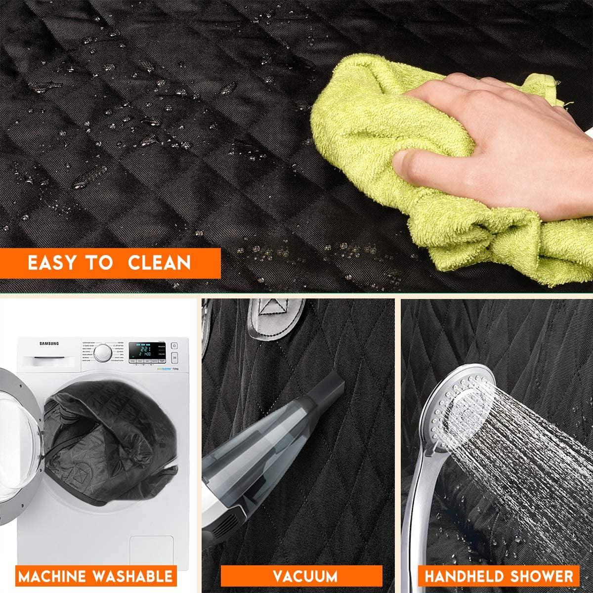 comfortable pet dog seat cover, waterproof-black 
